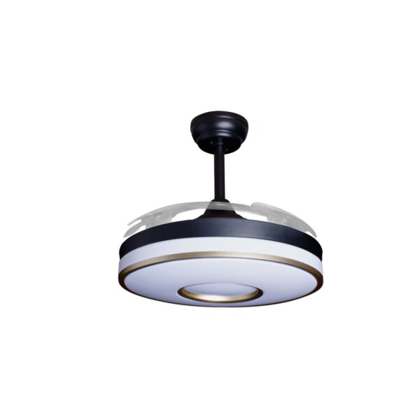 Deckenventilator mit Beleuchtung – schwarze Basis, modernes Design & LED-Licht