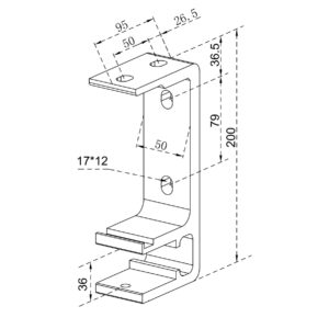 Eclipse Komplettset Dachsparrenhalter und Deckenhalter fuer Gelenkarmmarkisen und Halbkassettenmarkise zur Befestigung an Dachsparren 60973 Wand Decken Halter Aluminium Masse 1 
