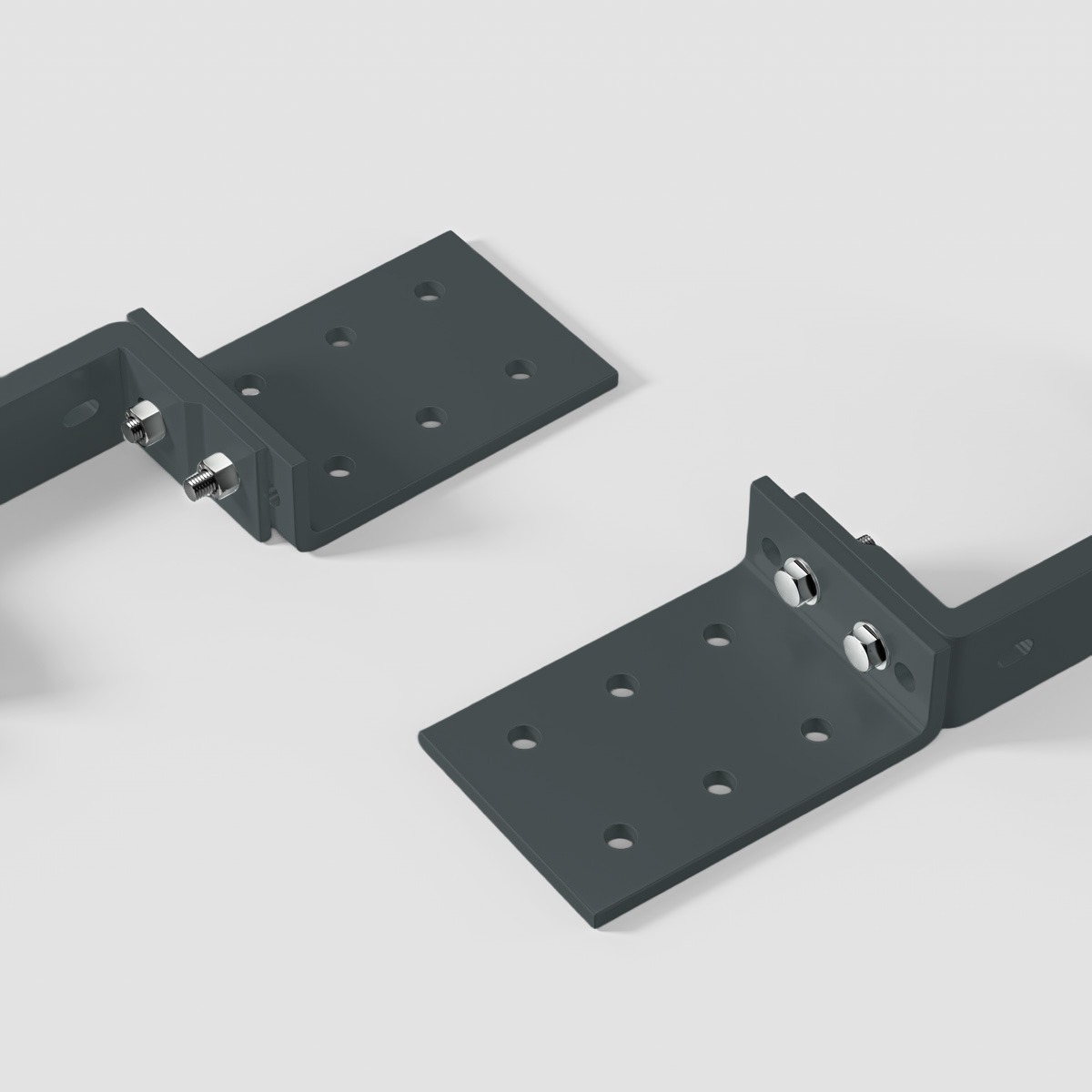 Eclipse Komplettset Dachsparrenhalter und Deckenhalter fuer Halbkassettenmarkisen zur Befestigung an Dachsparren 4 50 Meter und 5 0 Meter Basaltgrau aehnlich RAL7012 60999 Dachsparren 1