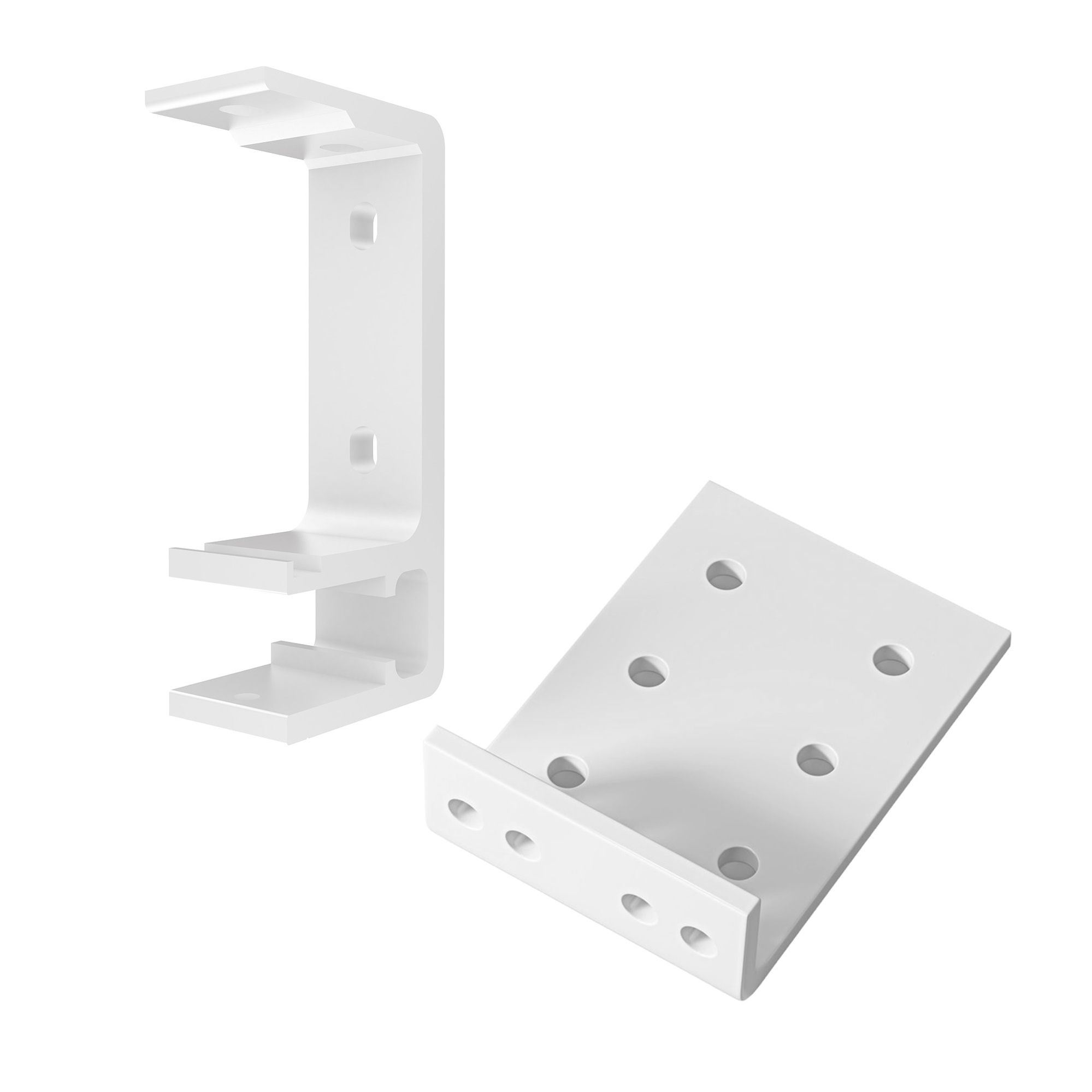 Eclipse Komplettset Dachsparrenhalter und Deckenhalter fuer Halbkassettenmarkisen zur Befestigung an Dachsparren 4 50 Meter und 5 0 Meter Weiss 60998 Halterungen