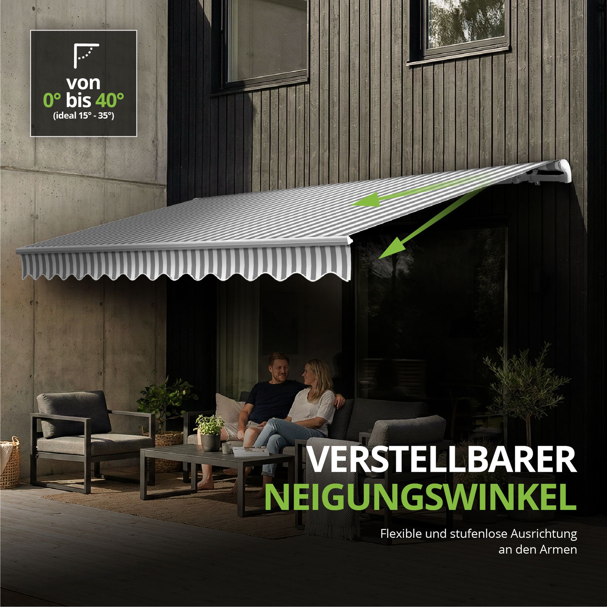 Gelenkarmmarkise 3 x 2,5m inkl. Wetterschutzhülle