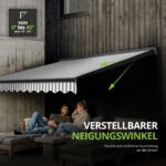 Markise Manuell Standard Kassettenmarkise Gelenkarmmarkise Gestell Farbe Basaltgrau (entspricht RAL 7012)