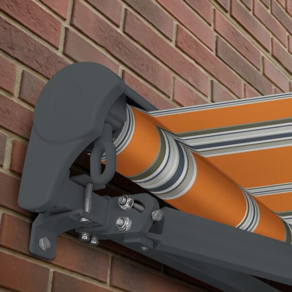 Markise Elektrisch Standard Kassettenmarkise Gelenkarmmarkise Gestell Farbe Basaltgrau (entspricht RAL 7012)