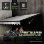 Markise Elektrisch Standard Kassettenmarkise Gelenkarmmarkise Gestell Farbe Basaltgrau (entspricht RAL 7012)