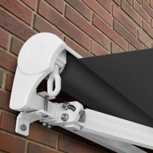 Markise elektrisch Standard Kassettenmarkise Gelenkarmmarkise Gestell Farbe Weiß (entspricht RAL 9010)