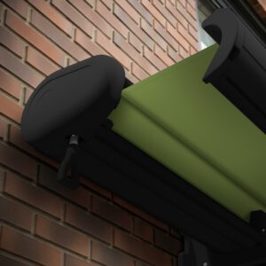 Markise elektrische Premium Kassettenmarkise Gelenkarm Vollkassettenmarkise anthrazit Kassette (Ähnlich RAL 7016)