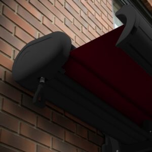 Markise elektrische Premium Kassettenmarkise Gelenkarm Vollkassettenmarkise anthrazit Kassette (Ähnlich RAL 7016)