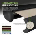 Markise elektrische Premium Kassettenmarkise Gelenkarm Vollkassettenmarkise anthrazit Kassette (Ähnlich RAL 7016)