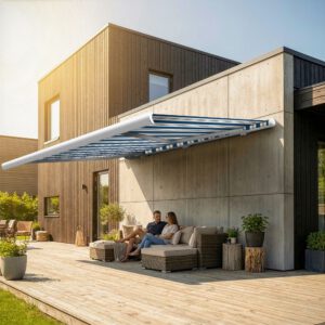 Markise elektrische Premium Kassettenmarkise Gelenkarm Vollkassettenmarkise weisse Kassette entspricht RAL 9010 600000 Markisen VK white 2026 13 2