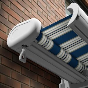 Markise elektrische Premium Kassettenmarkise Gelenkarm Vollkassettenmarkise weisse Kassette entspricht RAL 9010 600000 Markisen VK white 2026 15 2