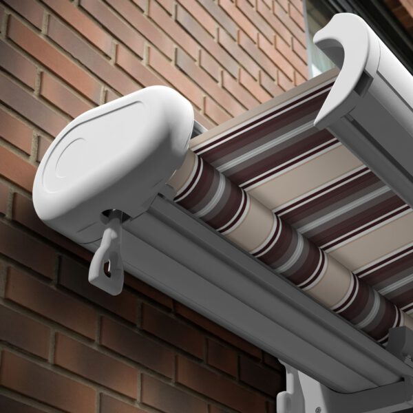 Markise elektrische Premium Kassettenmarkise Gelenkarm Vollkassettenmarkise weisse Kassette entspricht RAL 9010 600000 Markisen VK white 2026 18 2