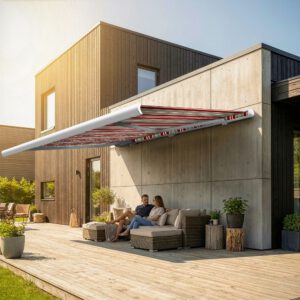 Markise elektrische Premium Kassettenmarkise Gelenkarm Vollkassettenmarkise weisse Kassette entspricht RAL 9010 600000 Markisen VK white 2026 19 2