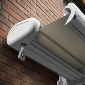 Markise elektrische Premium Kassettenmarkise Gelenkarm Vollkassettenmarkise weisse Kassette entspricht RAL 9010 600000 Markisen VK white 2026 24 2