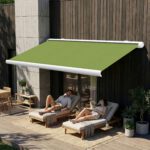 Markise elektrische Premium Kassettenmarkise Gelenkarm Vollkassettenmarkise weiße Kassette (entspricht RAL 9010)