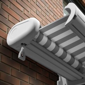 Markise elektrische Premium Kassettenmarkise Gelenkarm Vollkassettenmarkise weisse Kassette entspricht RAL 9010 600000 Markisen VK white 2026 3 2