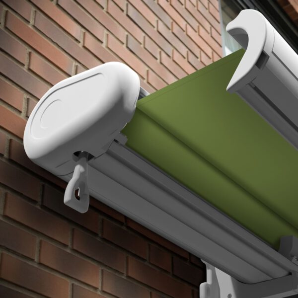 Markise elektrische Premium Kassettenmarkise Gelenkarm Vollkassettenmarkise weisse Kassette entspricht RAL 9010 600000 Markisen VK white 2026 30 2