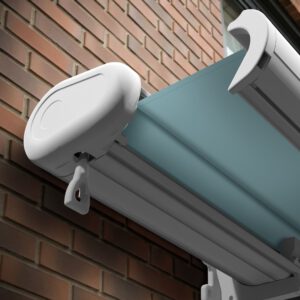 Markise elektrische Premium Kassettenmarkise Gelenkarm Vollkassettenmarkise weisse Kassette entspricht RAL 9010 600000 Markisen VK white 2026 39 2