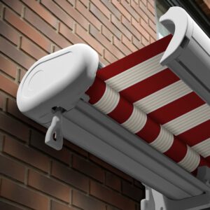 Markise elektrische Premium Kassettenmarkise Gelenkarm Vollkassettenmarkise weisse Kassette entspricht RAL 9010 600000 Markisen VK white 2026 6 2