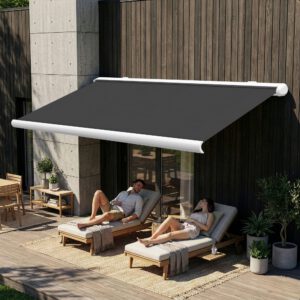 Markise elektrische Premium Kassettenmarkise Gelenkarm Vollkassettenmarkise weisse Kassette entspricht RAL 9010 600000 Markisen VK white 2026 8 2