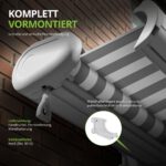 Markise elektrische Premium Kassettenmarkise Gelenkarm Vollkassettenmarkise weiße Kassette (entspricht RAL 9010)