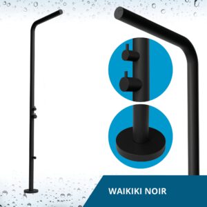 Designer Gartendusche aus V4A 316 Edelstahl Modell WAIKIKI NOIR 20140 Artikelbilder