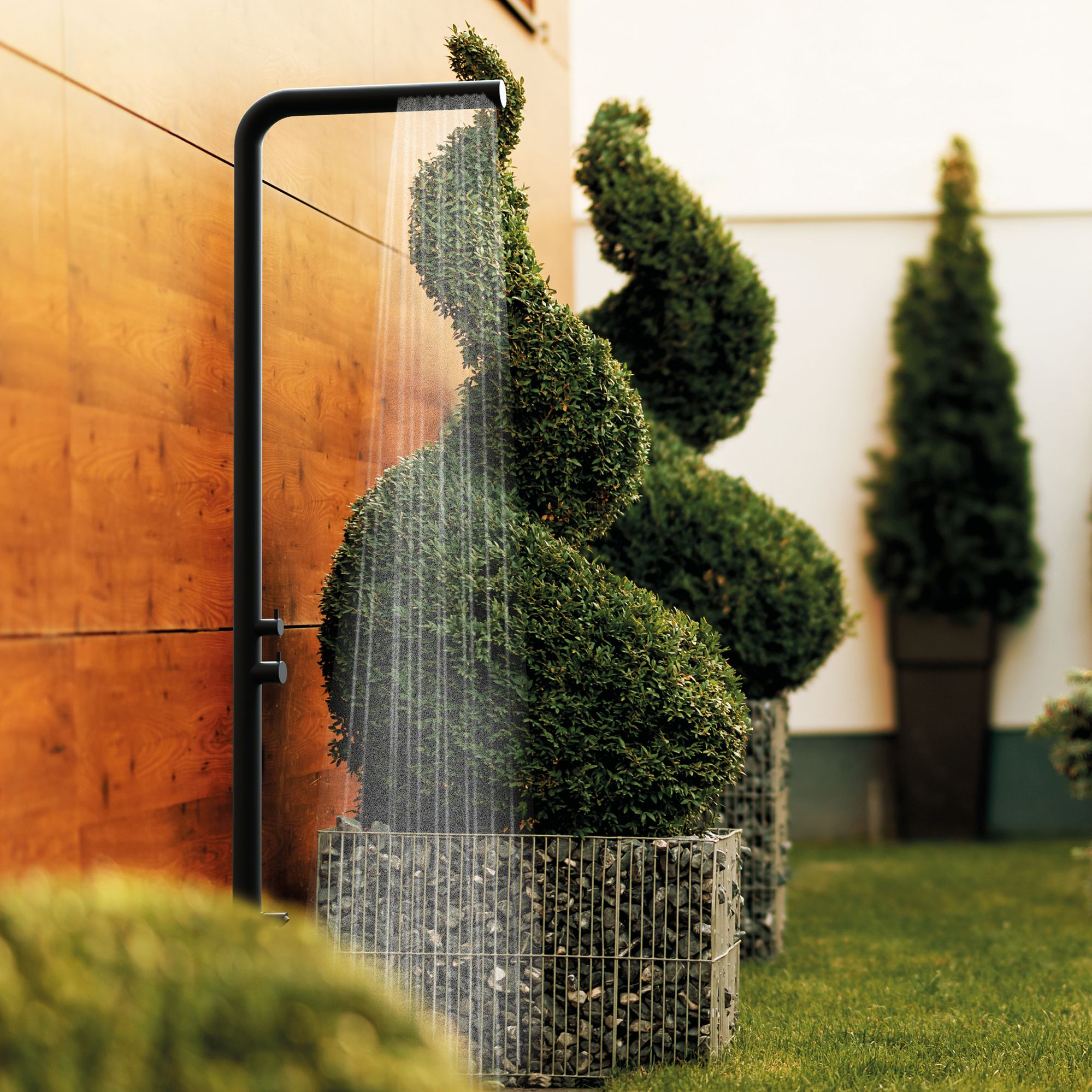 Designer Gartendusche aus V4A 316 Edelstahl Modell WAIKIKI NOIR 20140 Artikelbilder9