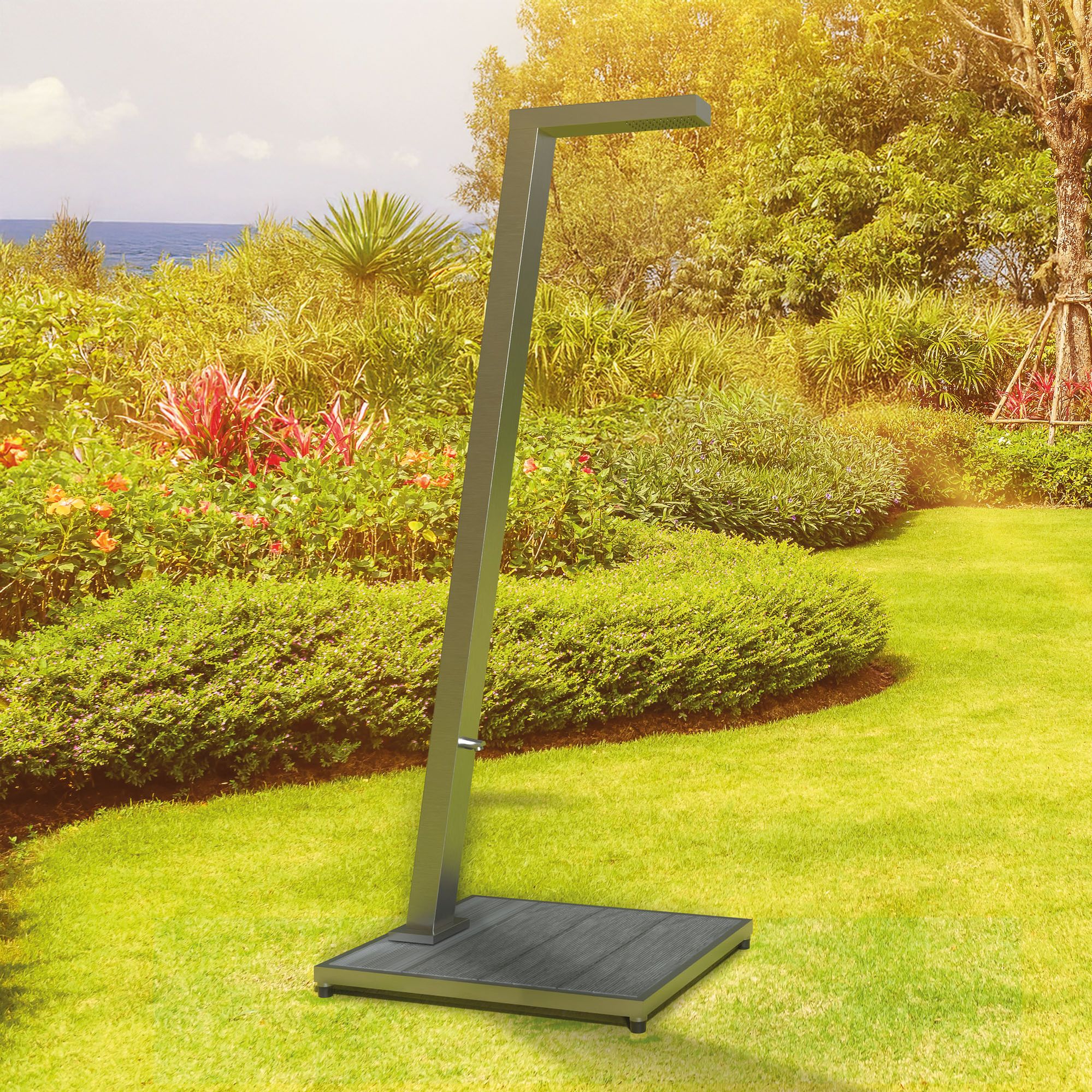 Designer Gartendusche aus V4A 316 Edelstahl Modell WAILOA 20106 Artikelbilder19 1