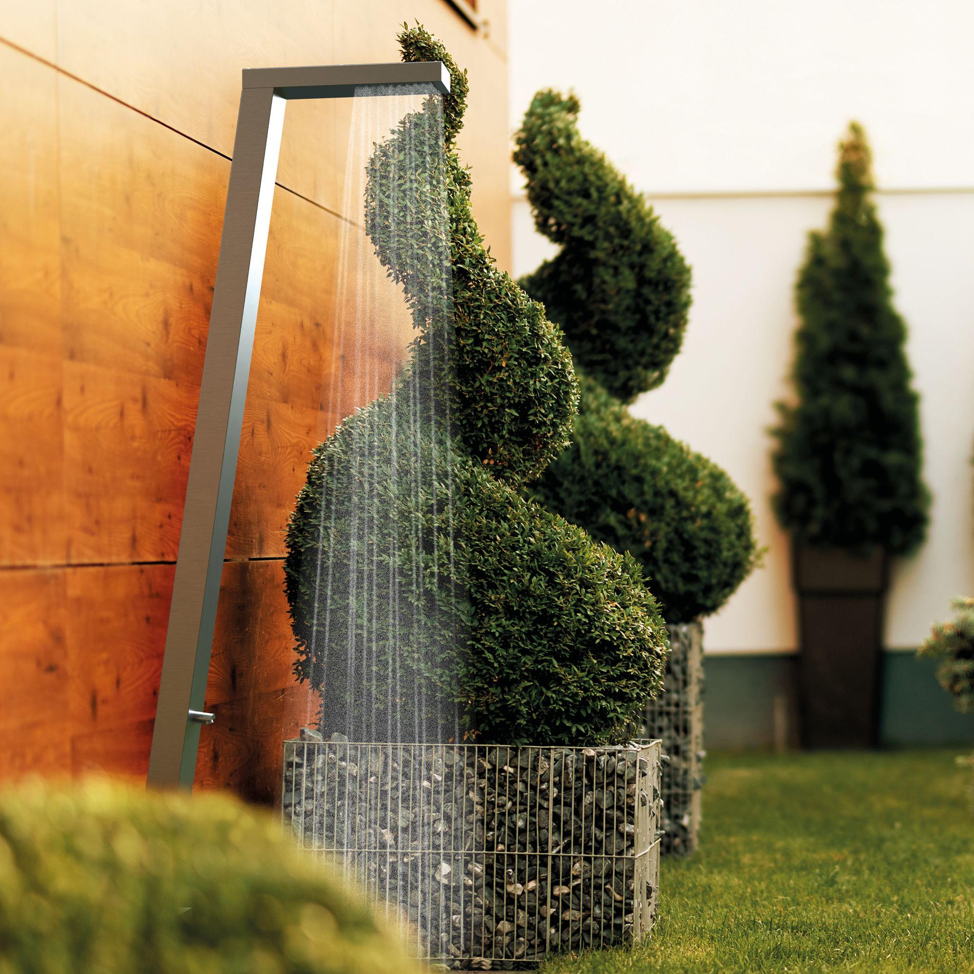 Designer Gartendusche aus V4A 316 Edelstahl Modell WAILOA 20106 Artikelbilder20