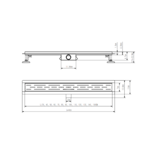 Duschrinne Modell MAKANI 50cm 20650 Duschrinne