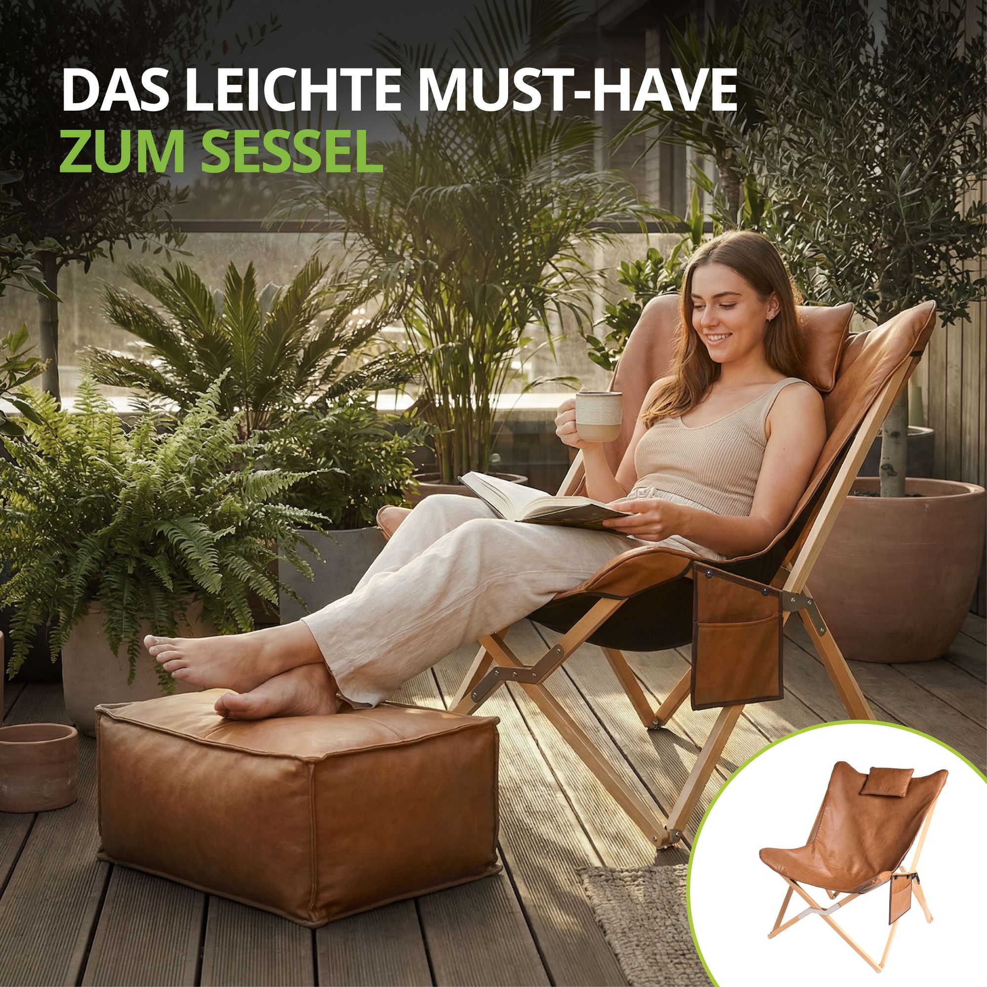 Fussstütze "SIENITO“ für Balkon, Terrasse und Wohnzimmer