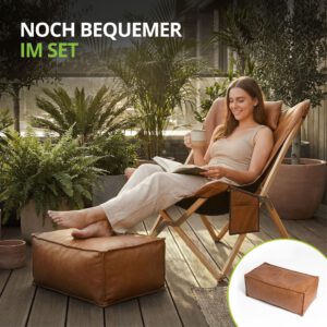 Klappbarer Loungestuhl SIENA für Balkon, Garten und Wohnzimmer