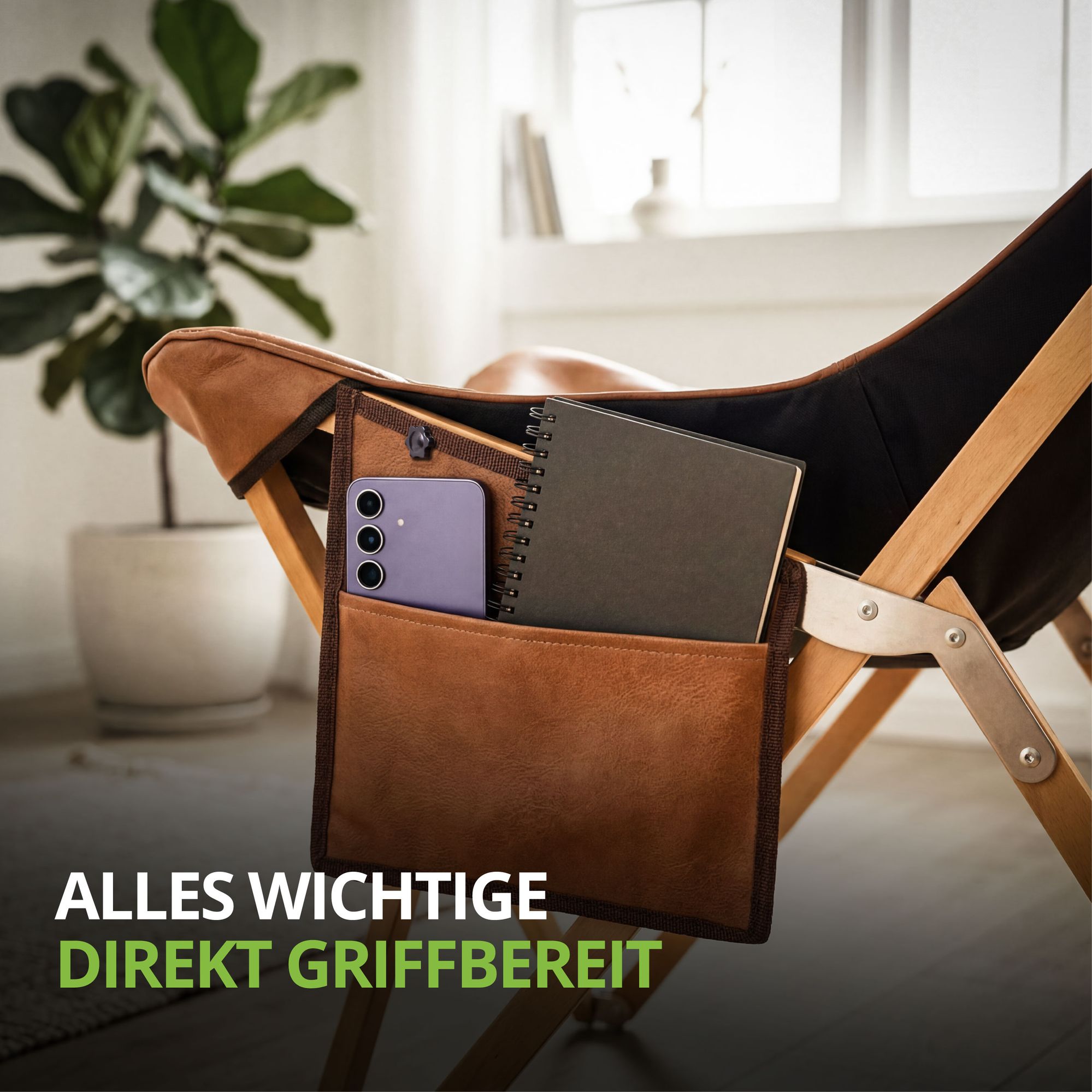 Klappbarer Loungestuhl SIENA für Balkon, Garten und Wohnzimmer