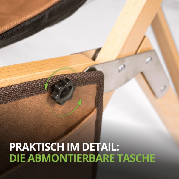 Klappbarer Loungestuhl SIENA für Balkon, Garten und Wohnzimmer