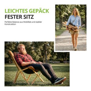 Lounge-Set „SIENA & SIENITO“ – Klappbarer Relaxstuhl mit Fußstütze