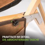 Klappbarer Loungestuhl SIENA für Balkon, Garten und Wohnzimmer