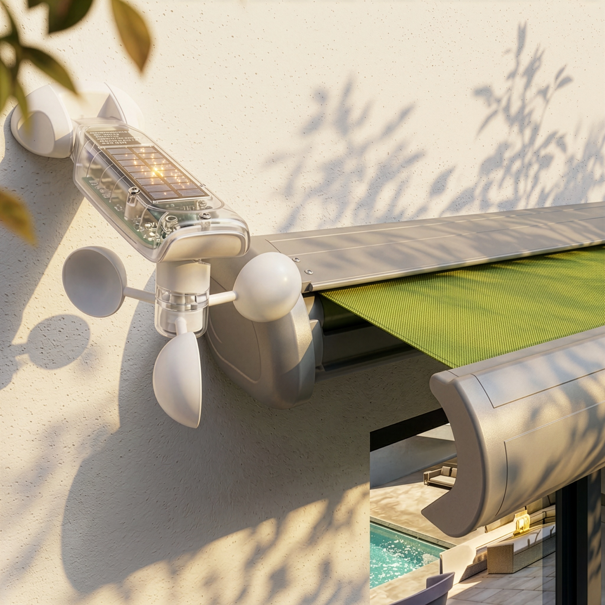 Funk-Wind-Sonnensensor Wetterwächter für Markisen -Kabellos-