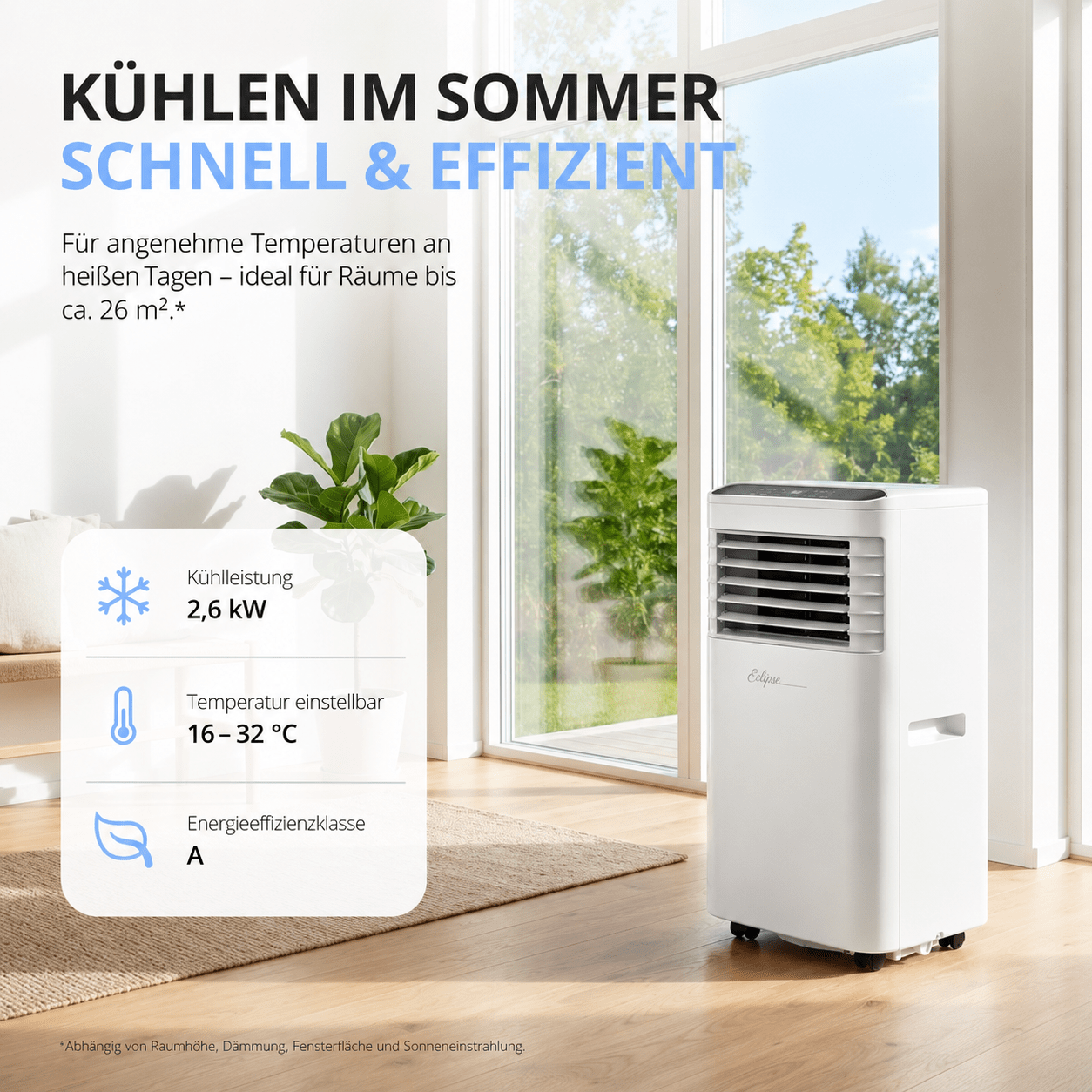 Mobile Klimaanlage 9000 BTU