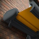 Markise elektrische Premium Kassettenmarkise Gelenkarm Vollkassettenmarkise basaltgraue Kassette (Ähnlich RAL 7012)