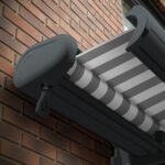 Markise elektrische Premium Kassettenmarkise Gelenkarm Vollkassettenmarkise basaltgraue Kassette (Ähnlich RAL 7012)