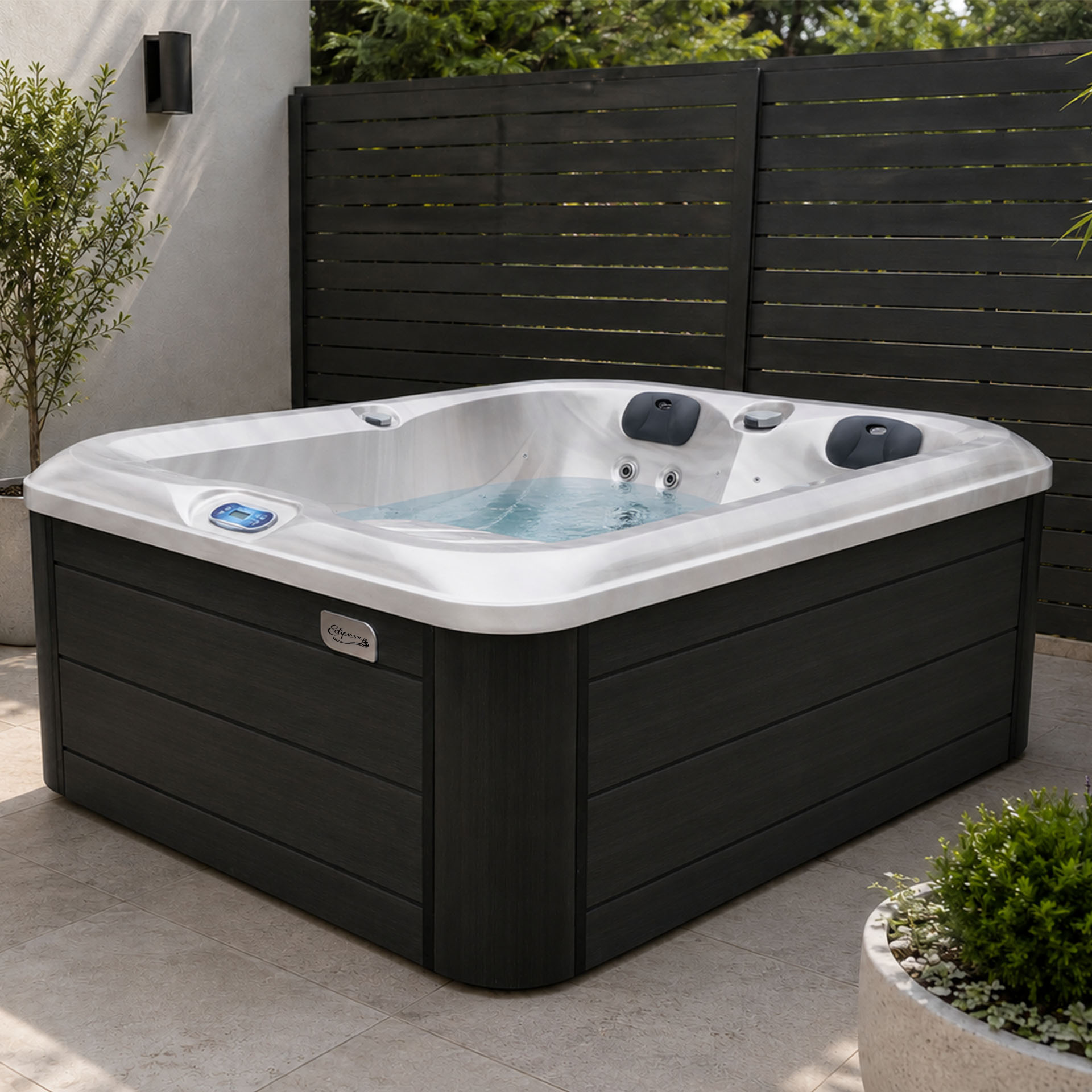 Eclipse Outdoor SPA Whirlpool NIDO Dunkelgrau 200 x 160 cm fuer 3 Personen 29903 artikelbild 4 h12.jpg