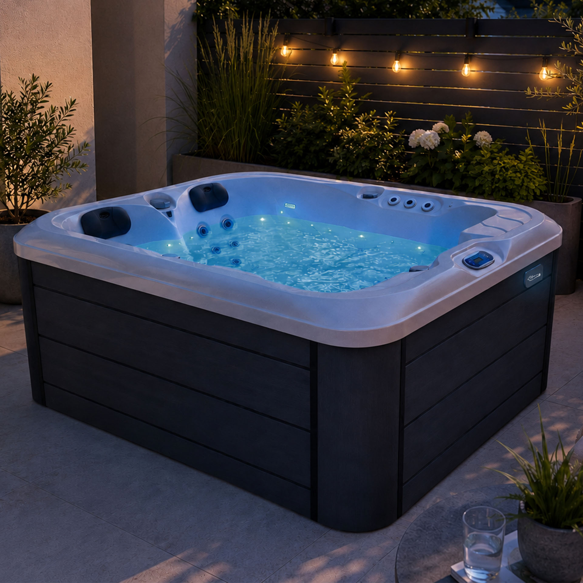 Eclipse Outdoor SPA Whirlpool NIDO Grau mit Holzmaserung 200 x 160 cm fuer 3 Personen 29902 artikelbild 5 h05 1.jpg