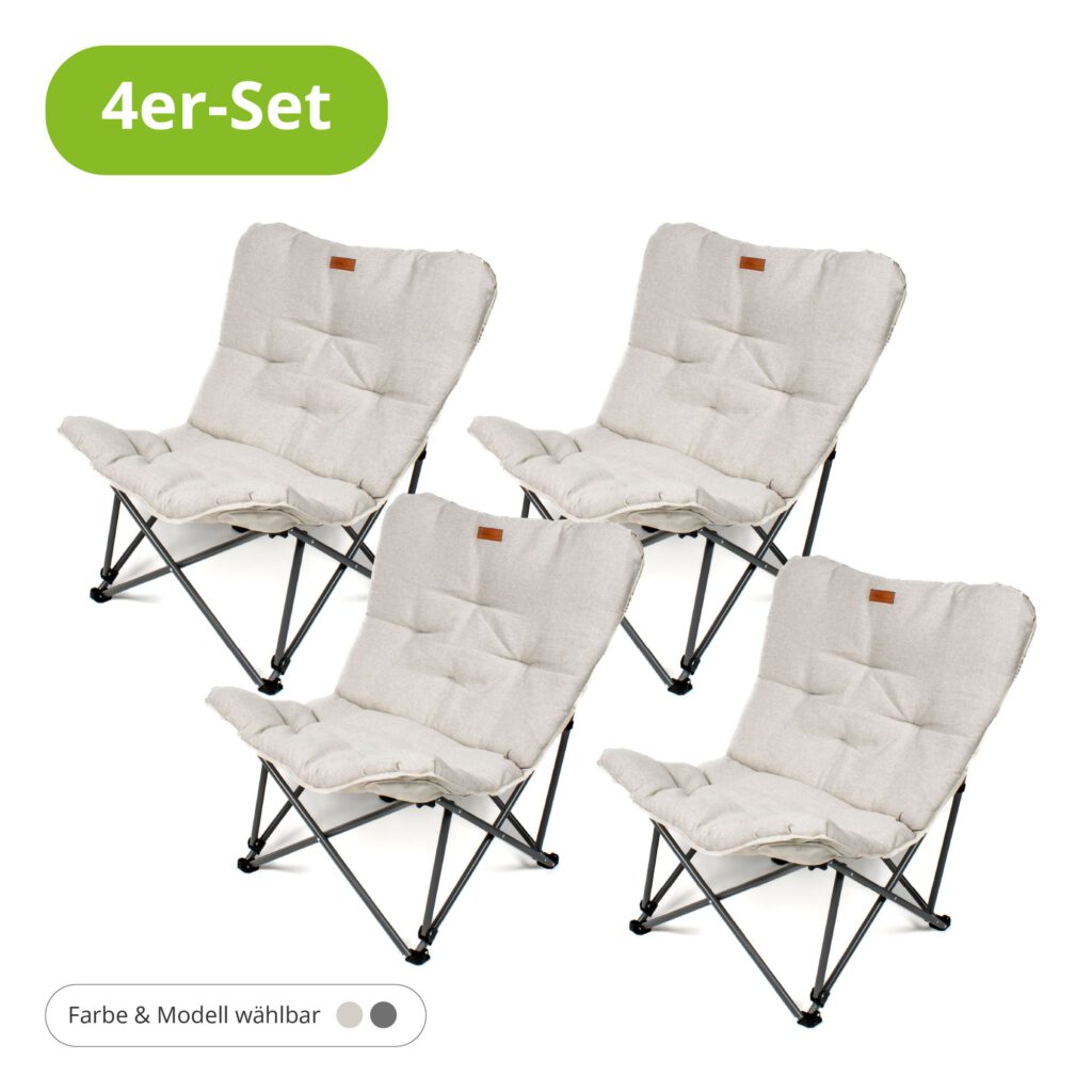 4er Set Campingstuhl oder Campinghocker