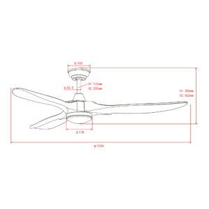 Deckenventilator mit Beleuchtung Modell Fanora