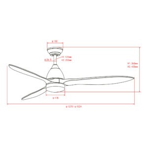 Deckenventilator mit Beleuchtung Modell Ventro XL