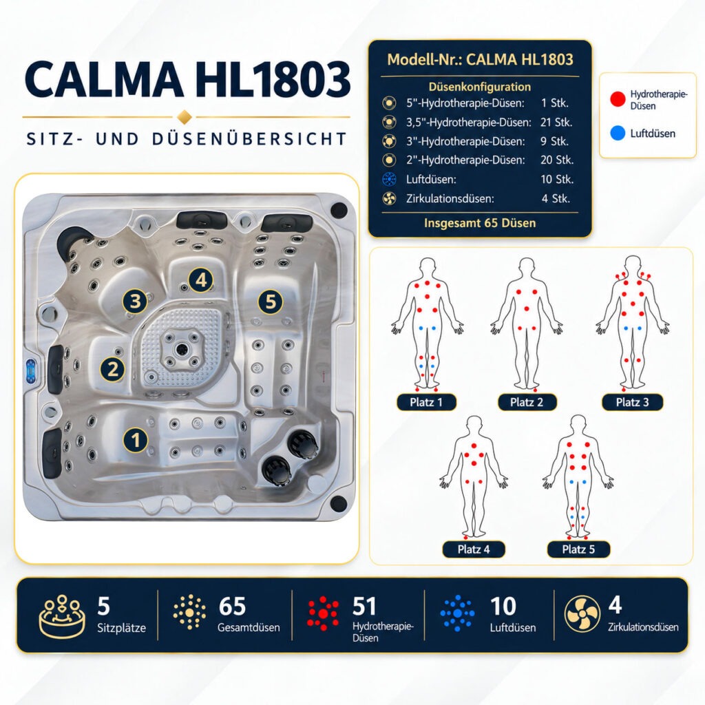 Outdoor Whirlpool CALMA Dunkelgrau