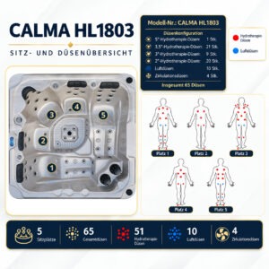 Outdoor Whirlpool CALMA Dunkelgrau