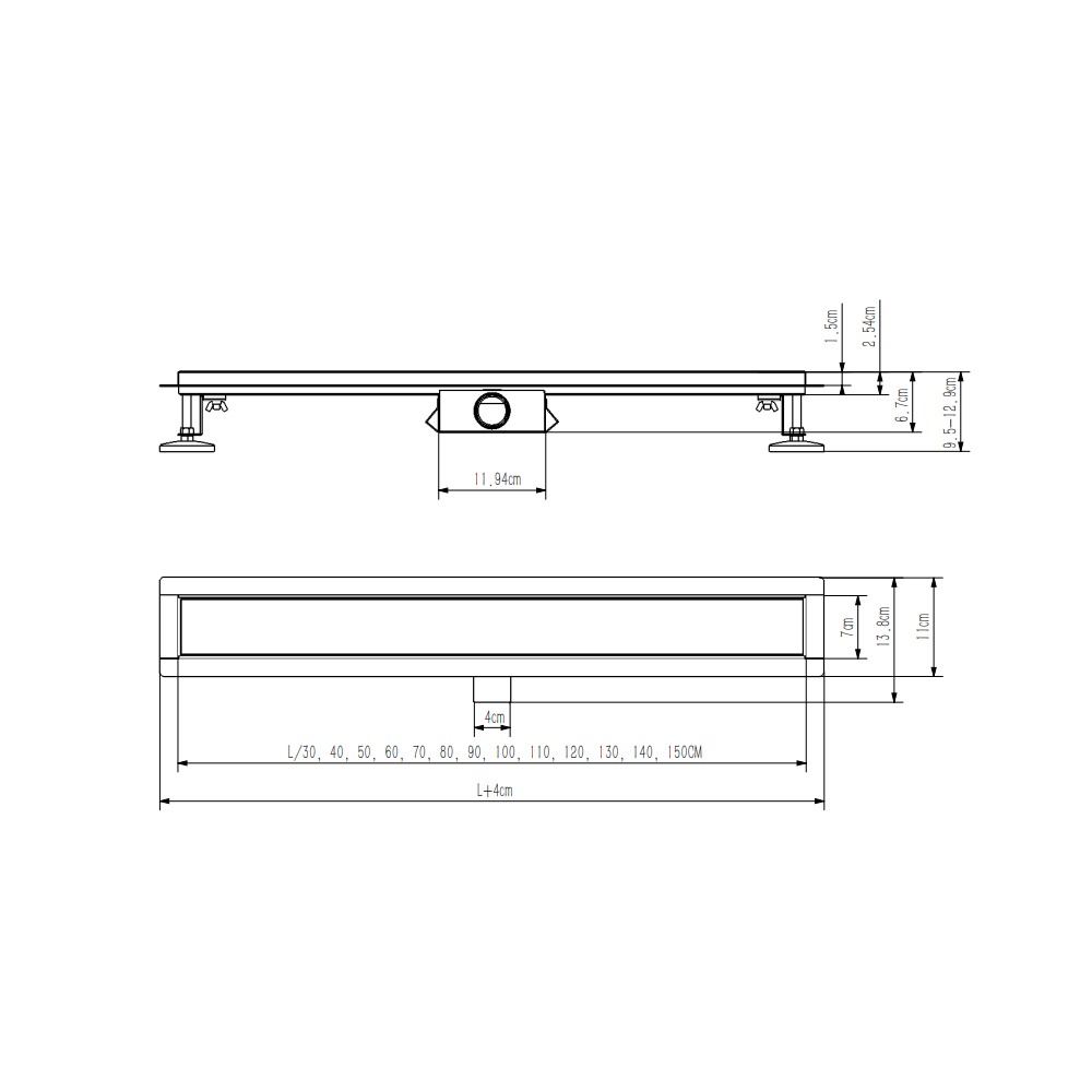 Duschrinne Modell MAKANI 40cm 20640 Duschrinne