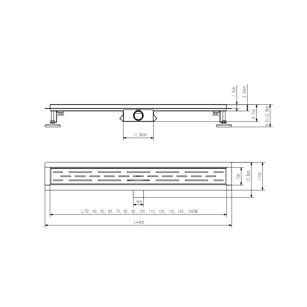 Duschrinne Modell MAKANI 40cm 20640 Duschrinne