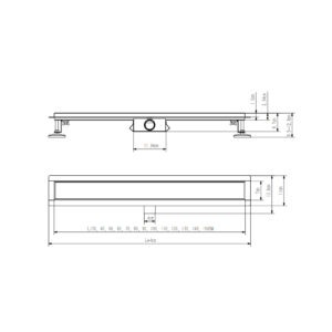 Duschrinne Modell MAKANI 50cm 20650 Duschrinne